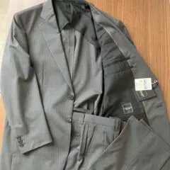 【新品 FARGO通気性◎2パンツ】AOKIスーツ 3L 黒ストライプのサムネイル