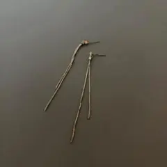 ゴールド　ロング　フリンジ　ピアス