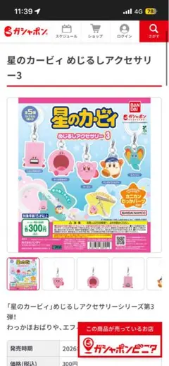 星のカービィ めじるしアクセサリー3 エフィリン