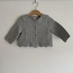 petit main グレー カーディガン 80