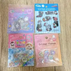 セリア おはじきシール フレークシール ピングーウォーターシール 4点セット