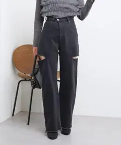 Chico サイドスリットダメージデニムパンツ 1