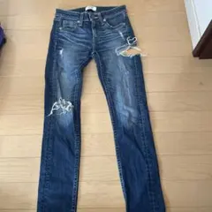 GYDA ダメージ加工 スキニーデニム