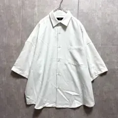 【シトリー】 ビッグシルエット 半袖シャツ ホワイト 白 (M) オーバーサイズ