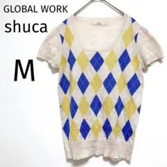 shuca GLOBAL WORK M サマーニット　薄手　ゆったり