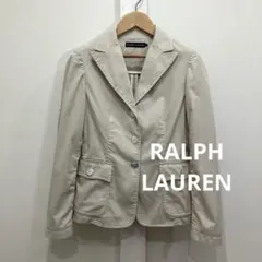 RALPH LAUREN ストライプ テーラード ジャケット 7号 綿 日本製のサムネイル