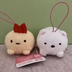 すみっこぐらし うつぶせゴムひも付きマスコット2個セット
