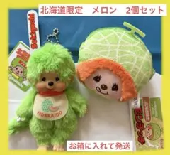 モンチッチ 北海道限定 メロン　ご当地　フェイスポーチ　キーチェーン　ぬい