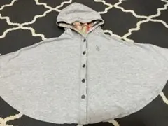 BURBERRY グレー フード付きポンチョ 18M-3Y