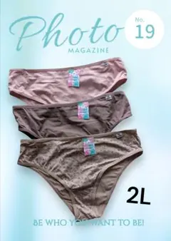 N19. 3枚セットショーツ 2L ハイウェスト　海外