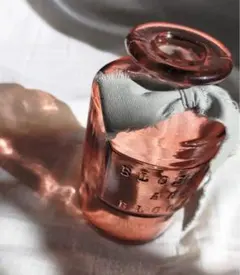 シンプル・クリアーレッドボトル／花瓶／置物／インテリア雑貨