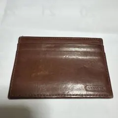 COACH 水牛革 名刺入れ ダークブラウン - メルカリ