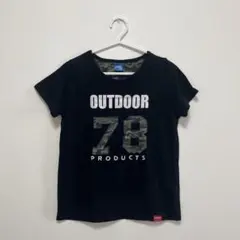 OUTDOOR PRODUCTS Tシャツ カモフラ柄 Lサイズ 迷彩 黒のサムネイル