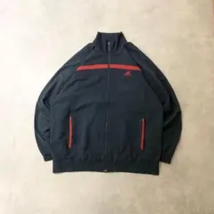 アディダス古着adidasトラックジャケット刺繍口ゴブラック黒ジャージDB482