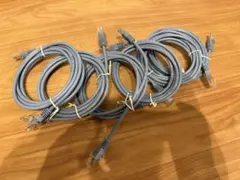 RJ45 LANケーブル Cat5E 薄青色 6本セット 1.5m