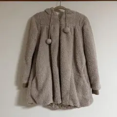 ベージュ フード付き ボアジャケット