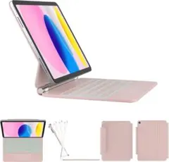iPad キーボードケース　第 11/10 世代 10.9 キーボード　ピンク