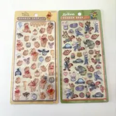 ズートピア　くまのプーさん　ボンボンドロップシール 正規品