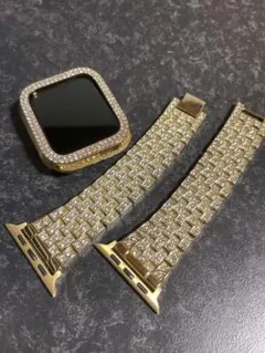 豪華♡ Apple Watch キラキラ ケース ゴールド41mm