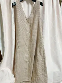 【極美品】【送料込み】秋色チェック柄ワンピース　秋物　秋服冬服ジャンパースカート