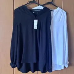 UNIQLO レーヨンブラウス ブラック XXLのサムネイル