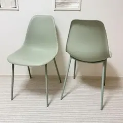 美品✨ LOWYA ダイニングチェア ミント　2脚セット