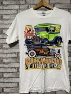 古着 モータースポーツ ホワイトTシャツ Sサイズ