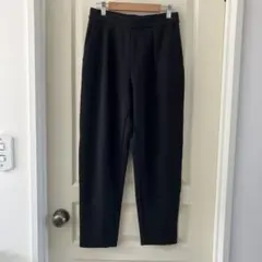 ユニクロUNIQLO✨ストレッチダブルフェイスイージーテーパードパンツMブラック