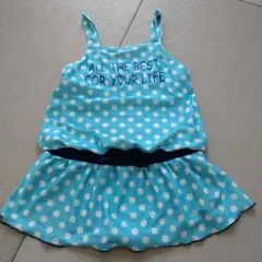 水色の水玉模様 セパレート水着