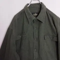 ス*ー様 RED HEAD 長袖シャツ ネルシャツ ヘビーネル カーキ 無地 メ