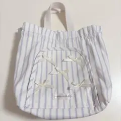しまむら　morinorinkle オムツ巾着 ストライプ