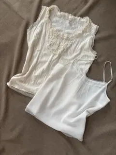 美品ナチュラルビューティベーシック&アクシーズファム　2枚セット　まとめ売り　白