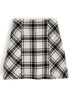 【送料無料】GRL バックリボンツイードチェックミニスカート［gm699］