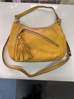 マイケルコース 2WAY ショルダーバッグ タッセル イエロー