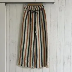 SLOBE IENA ワイドパンツ　ストライプ　F
