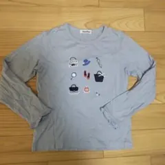 familiar 刺繍付き長袖カットソー 150cm