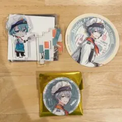 渚トラウト スイパラコラボ 缶バッジ コースター　ミニキャラ アクリルスタンド