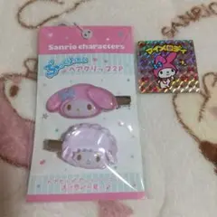 サンリオキャラクターズ マイメロ&ピアノ ぷっくりったいヘアクリップ&シール