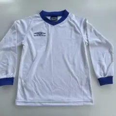 umbro ホワイトブルー Vネック長袖シャツ　130