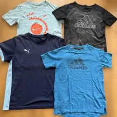 4枚セット キッズTシャツ (Nike, Puma, Adidas)