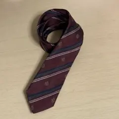【値下げしました】Eastboy Venus バーガンディ ストライプ ネクタイ