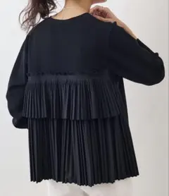 てこ様専用♢美品♢ビアズリー後ろプリーツカットソー すそプリーツ 