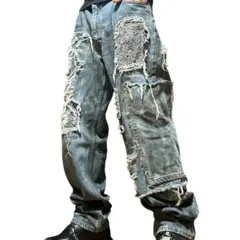 Ezwik Y2K Paint Washed Baggy Denim opium - メルカリ