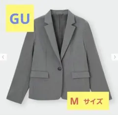 GU ウォッシャブルテーラードジャケット グレー Mサイズ レディース