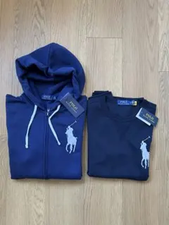 【新品2点】ポロラルフローレン ビッグポニージップパーカースウェットセット