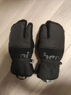 美品 フェニックス 3本指 スキーグローブ ブラック M