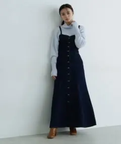 フリーズマート　バックリボンマーメイドデニムジャンパースカート