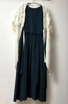 美品★ナノ・ユニバース 結婚式 パーティー ワンピース　グリーン