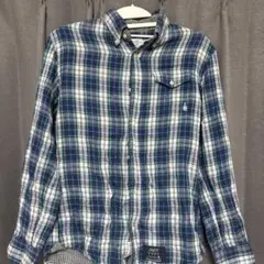 CIAOPANIC TYPY ネイビー系チェック長袖シャツ