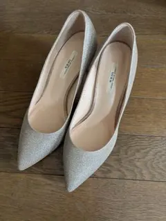 美品！ゴールド　シルバー　グリッター ハイヒール